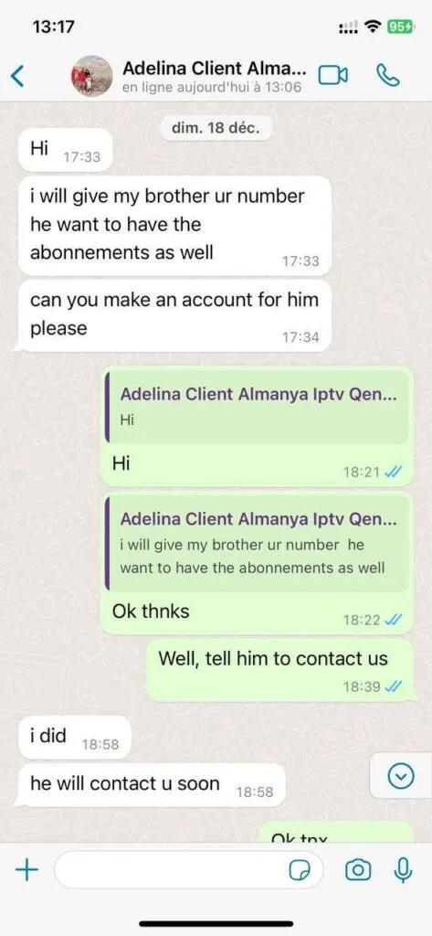 Client whatsapp chat feedback image 5